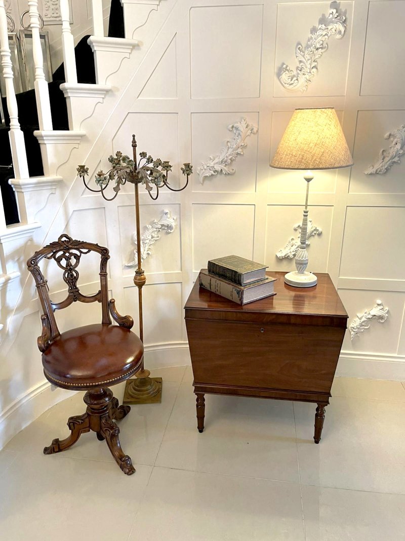 Large George III Antique Mahogany Cellarette/Wine Cooler - Image 14